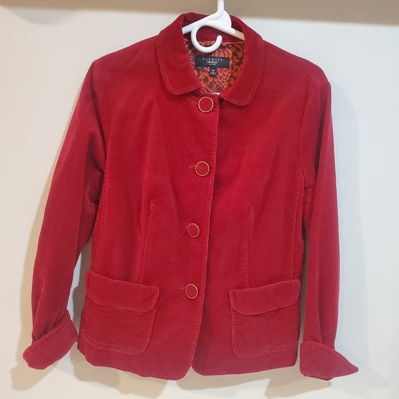 Talbots Jackets & Blazers - Talbotd Red Curdoroy Jacket Blazer Holiday Christmas Preppy Size 10P